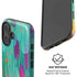 Turquoise Brush Stroke by Etta Vee iPhone 16 Magsafe Impact Case